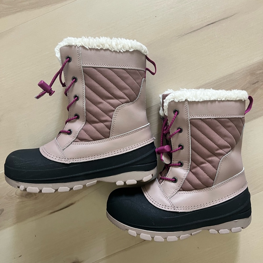 All In Motion Pink and Black Kids Snow Boots
